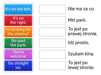 Asking for and giving directions