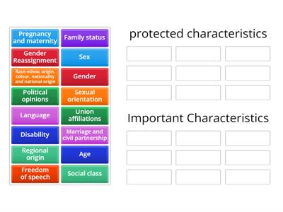 Protected Characteristics 