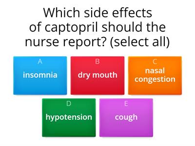  Basic cardiac meds quiz