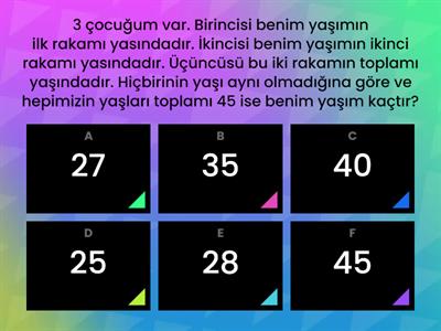 Zor sorular(Gerçekten Kazık sorular var)