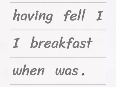 past simple and continuous