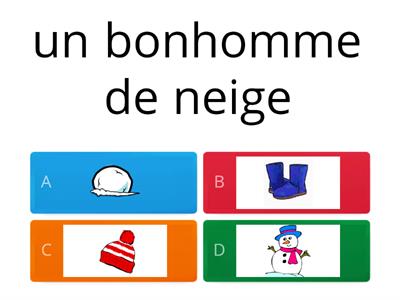 Trouve la bonne image! - Les mots d'hiver