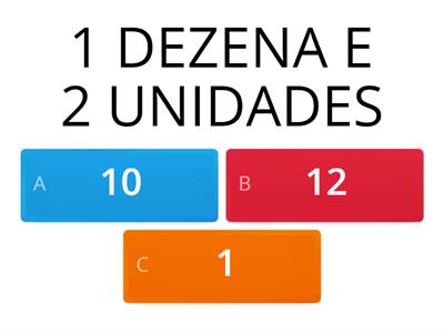 Centena, dezena e unidade