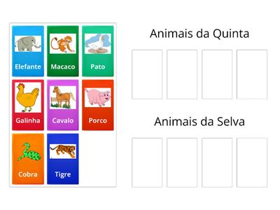 Animais da quinta versus Animais da Selva