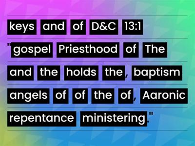 Doctrine and Covenants 13:1