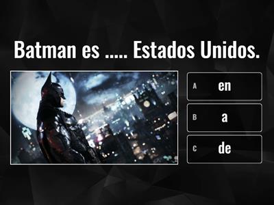 Preposiciones: Batman