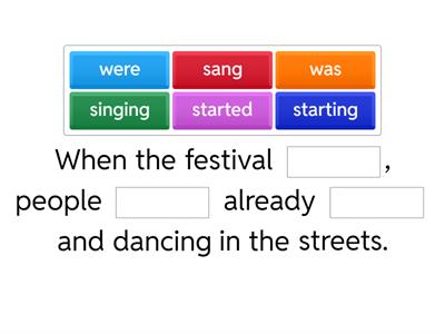  Past Simple + Past Continuous