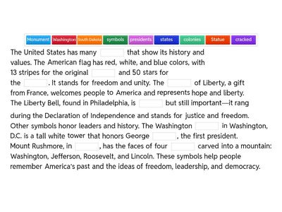 American Symbols drag and drop