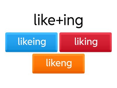 Spelling adding "ed" and "ing"