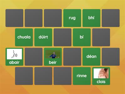 Aimsir chaite- na briathra neamhrialta