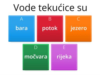 Vode tekućice i stajaćice