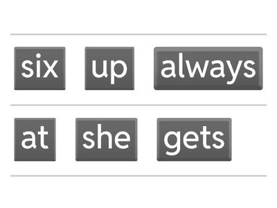 PRESENT SIMPLE - WORD ORDER