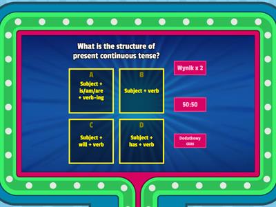 Present Continuous Sentence Construction Quiz