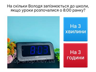  Годинник. Визначення часу за годинником