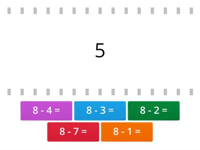 subtract from 8 Middle level