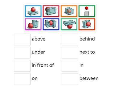 Prepositions of Place set #1 - ESL