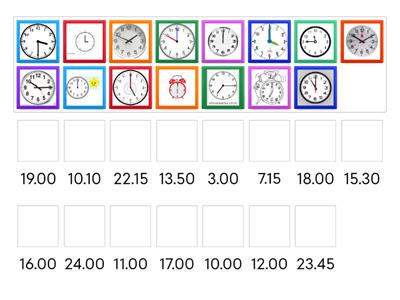 ABBINA L`OROLOGIO ALL`ORA CORRISPONDENTE