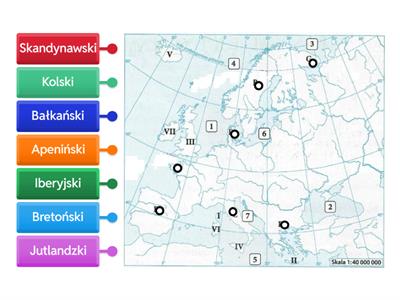 Klasa 6. Geografia. Półwyspy. Ćwiczenie 3