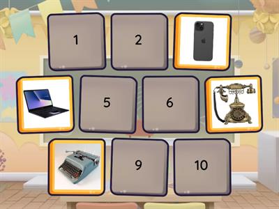 Technological objects memory game