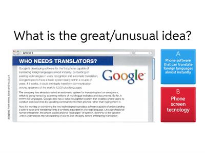 Market leader pre-intermediate three great ideas