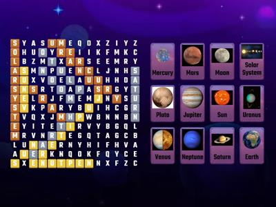 Wordsearch - Solar System