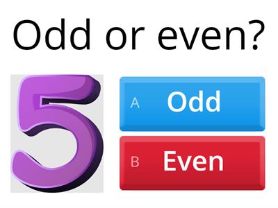 Odd and Even Numbers