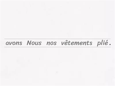 Fr3: Passé Composé: Avoir