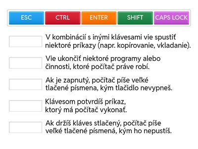 Práca s klávesnicou