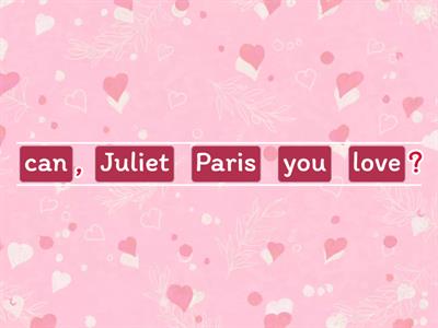 Romeo and Juliet (unjumble words)