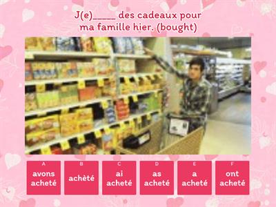 Le passé composé avec avoir