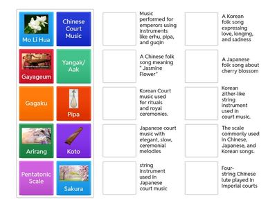 DRAG AND DROP: EAST ASIAN FOLK SONG AND COURT MUSIC