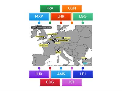 Europa - große Frachtflughäfen