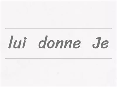 Direct and Indirect object pronouns French 