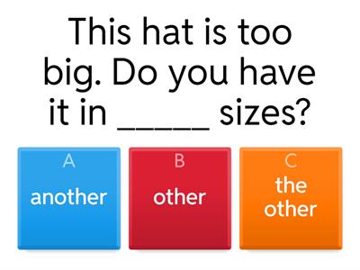 Other, another, the other, the others, others