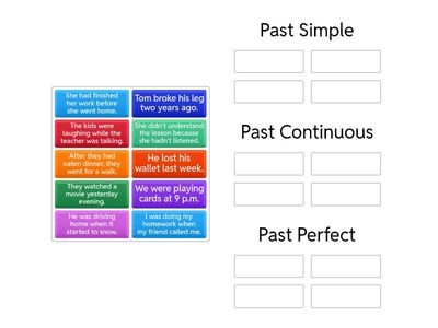 Past tenses ćwiczenie 