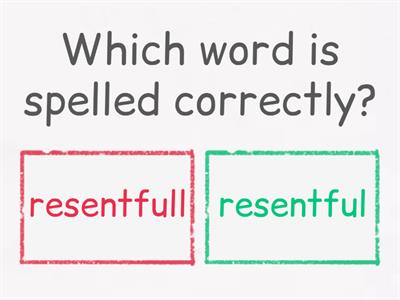 5.2 Which word is spelled correctly?