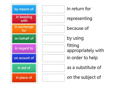 Complex Prepositions - CAE