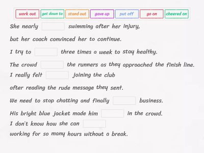 Phrasal Verbs - Get 200 2 p 47