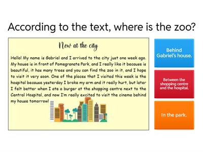  Reading comprehension