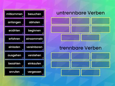 Trennbare Verben