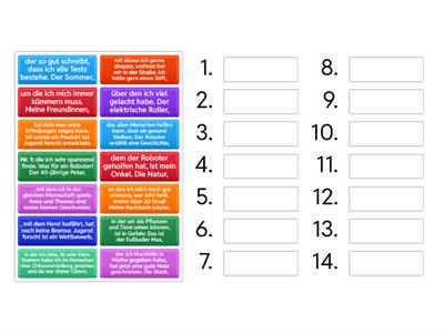 Klasse B1 L6 Relativsatz Domino
