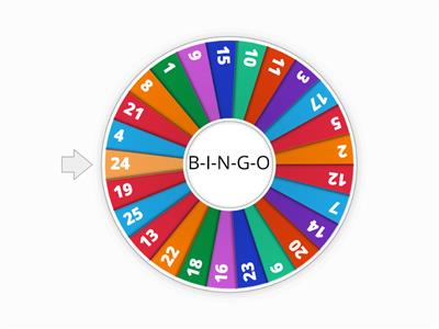 BINGO RANDOM NUMBER GENERATOR 1-25