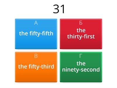 NUMBERS (CARDINAL AND ORDINAL)