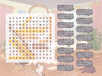 Phases of Matter :: Wordsearch