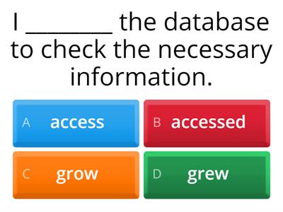 Complete with the past simple - WRIT