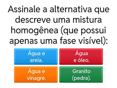 Quiz de ciências  Sétimo ano 