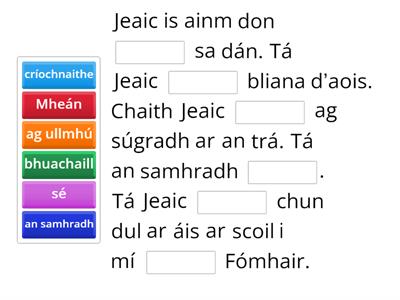 Jeaic ar scoil - Téama 