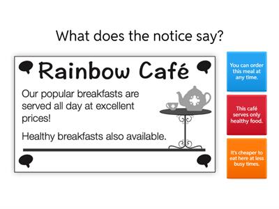 KET - reading part 1