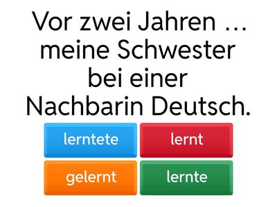 Verben im Präteritum