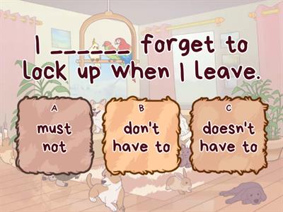 Must not Vs Don't have to